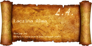 Laczina Alma névjegykártya